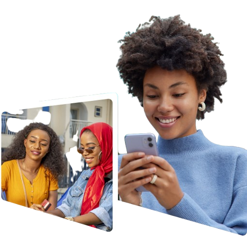 Femme d'affaires souriante au téléphone